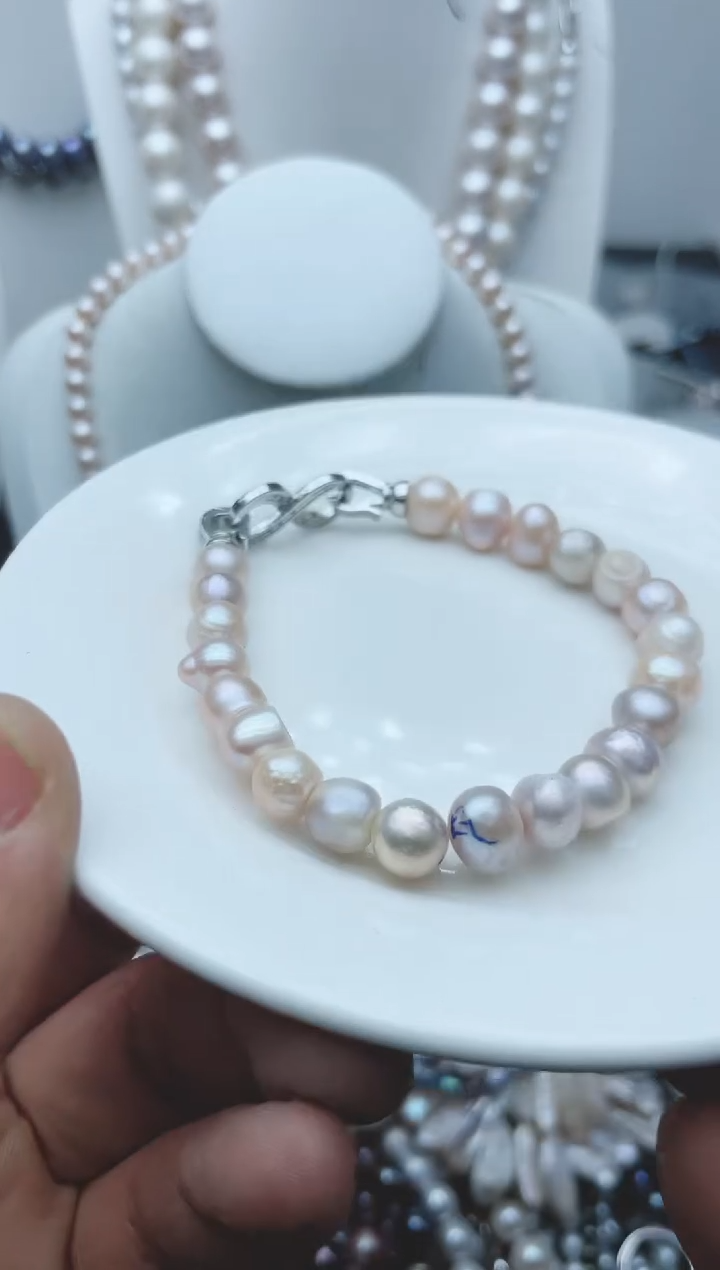 【闪购商品】淡水珍珠颈饰钛钢1