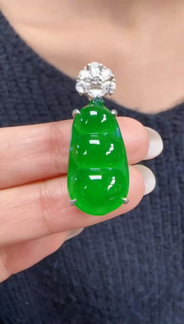 未镶嵌定制翡翠翡翠吊坠74