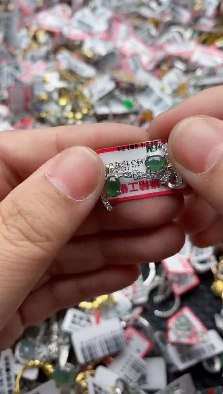 【闪购商品】翡翠戒指银S925镶嵌66666---2