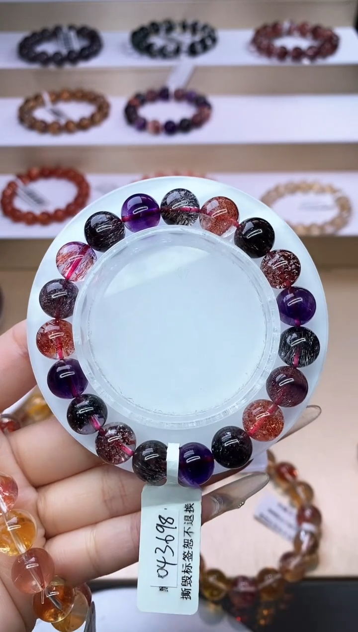 【闪购商品】水晶手链未镶嵌黑加仑超七单圈10m+