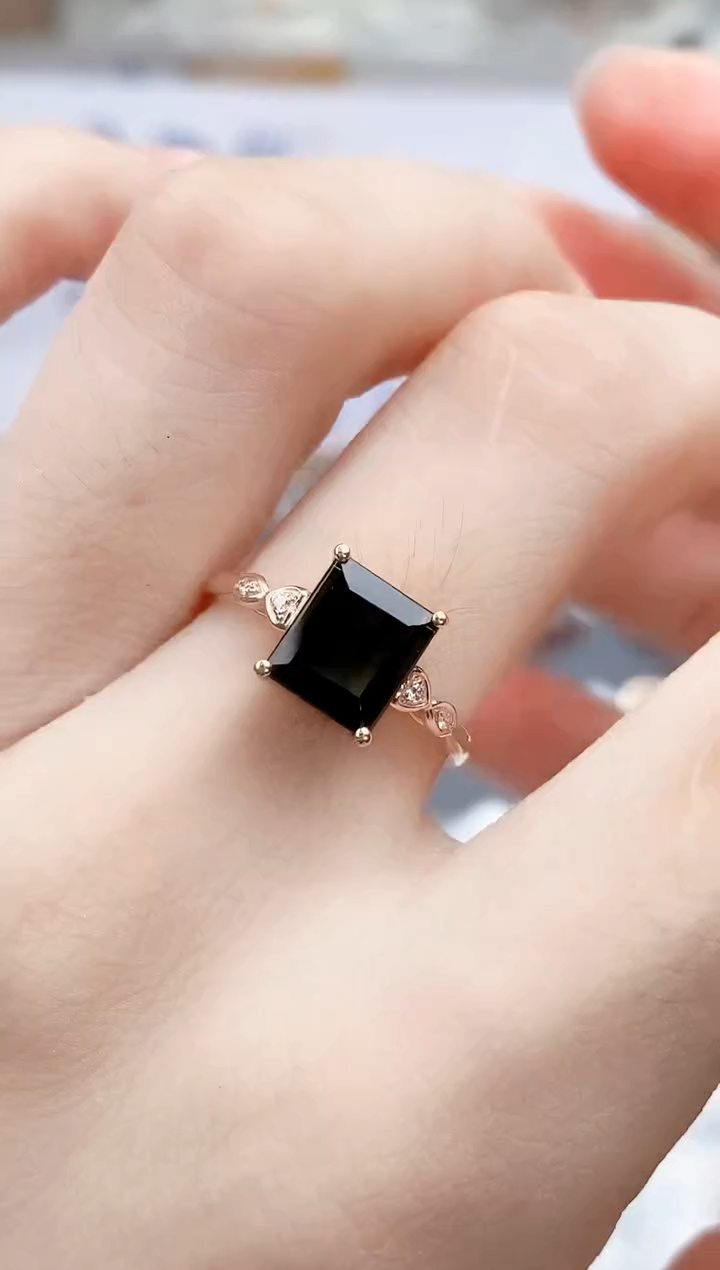 18K金镶嵌戒指碧玺-专柜-14#