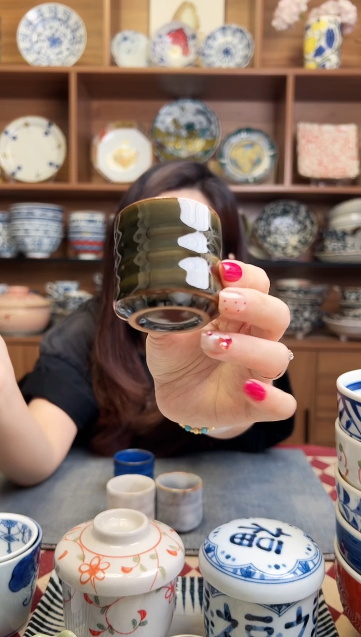 瓷片织部志野 小酒杯