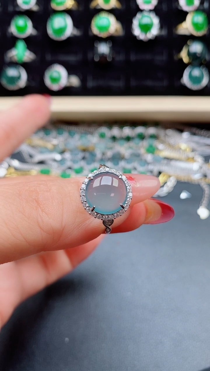 【闪购商品】翡翠戒指银S925镶嵌321321