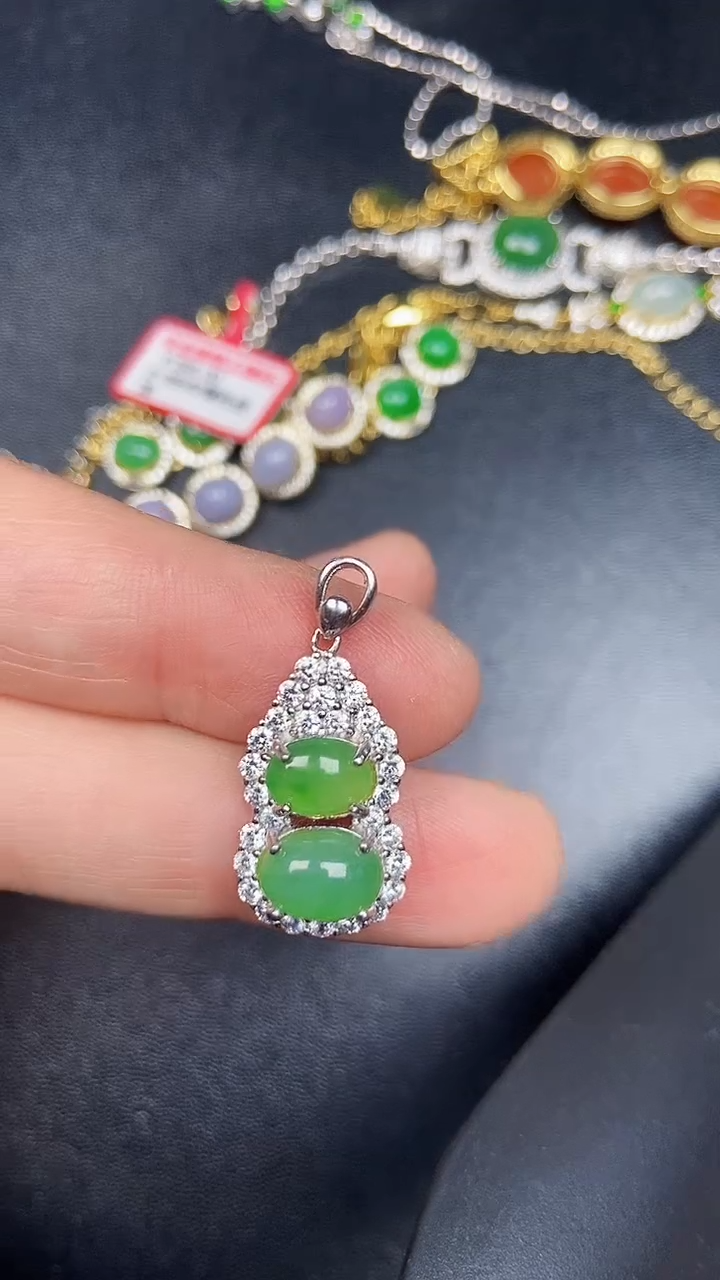 银S925镶嵌戒指翡翠1110