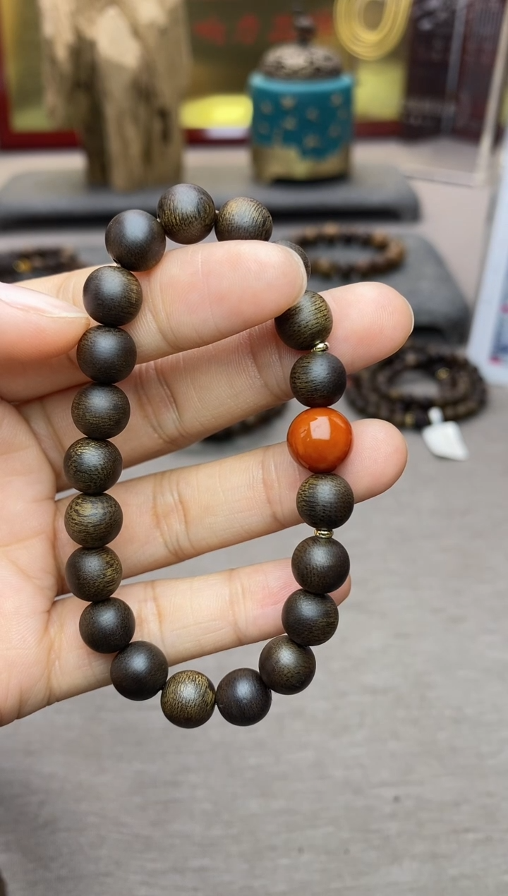 【闪购商品】沉香手串单圈越南芽庄白棋楠0.8 沉水