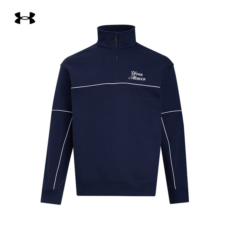 安德玛官方UA Sports Club男子毛圈1/4拉链运动休闲卫衣6005892