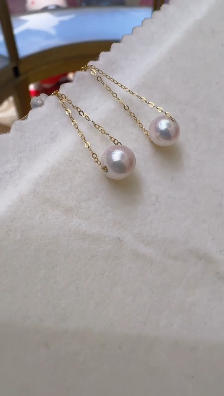 18K金镶嵌耳饰海水珍珠多样性团购发一件