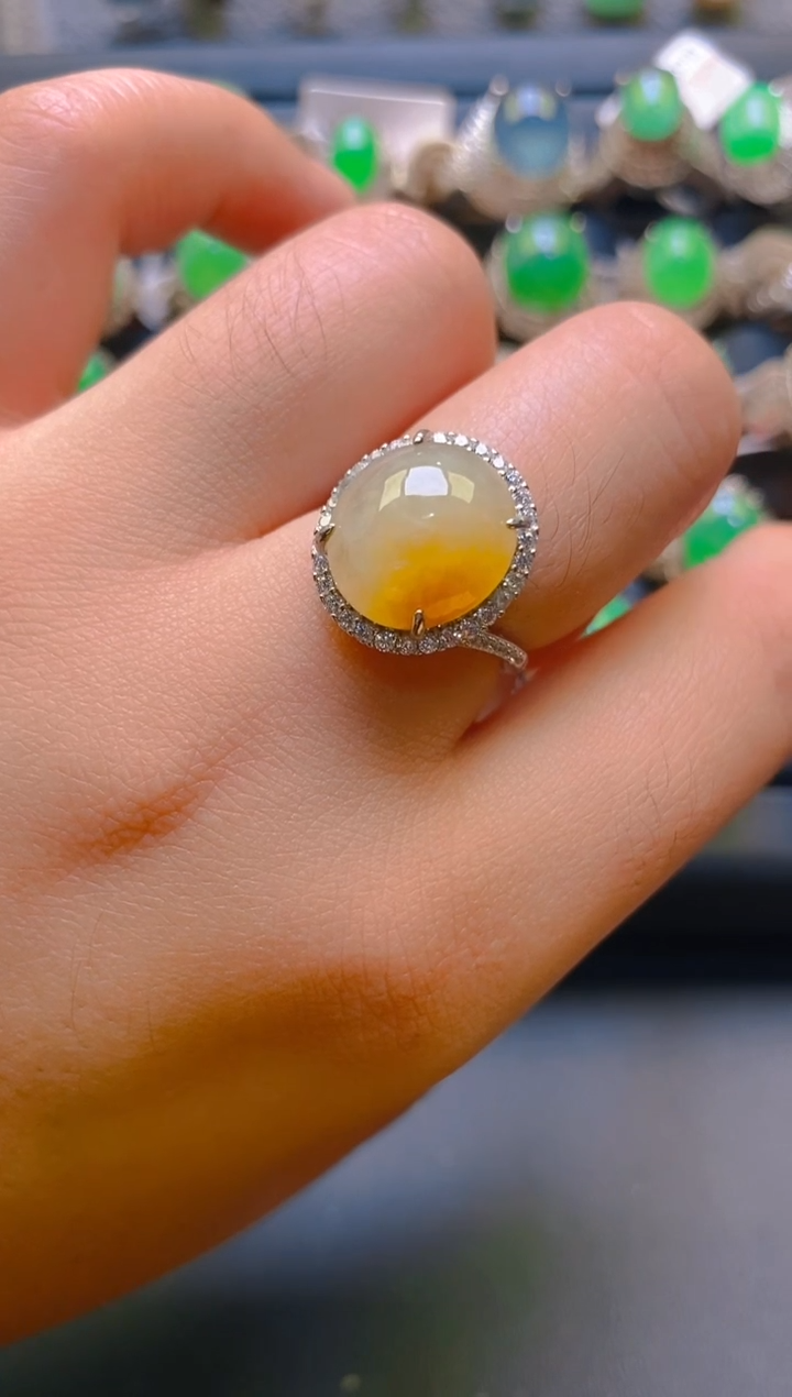 【闪购商品】翡翠耳饰银S925镶嵌天然A货翡翠1