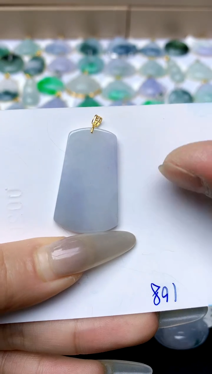 【闪购商品】翡翠颈饰18K金镶嵌天然A货翡翠