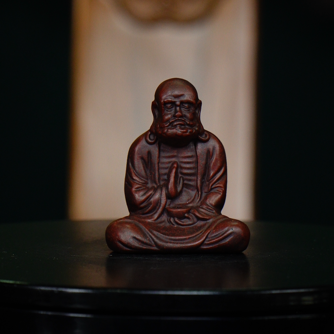 紫插香达摩 宜兴紫砂茶宠