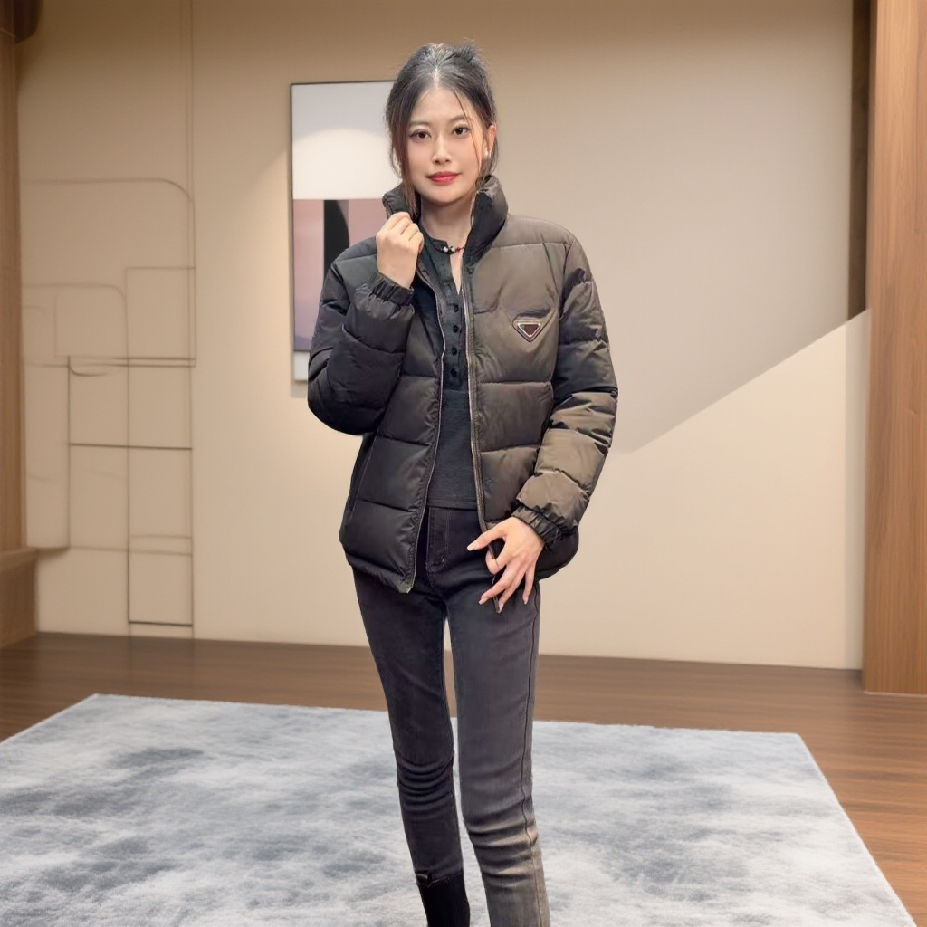 24612〔 冬季棉服 〕 新款加厚外套经典黑武士三角标男士大衣防风