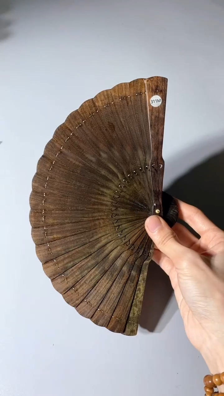 金丝楠311号15cm金丝楠木小叶桢楠扇子
