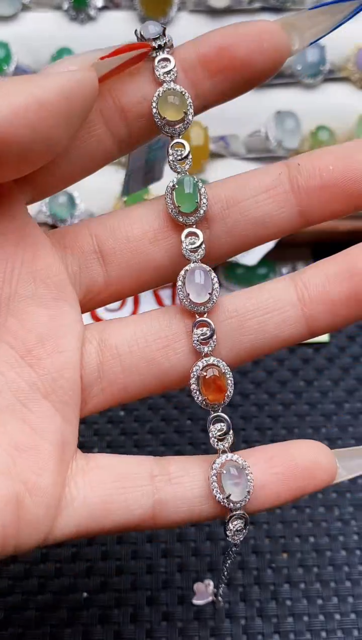 银S925镶嵌戒指翡翠5392