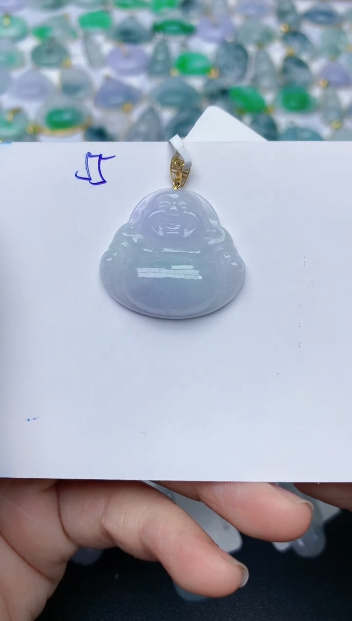 【闪购商品】翡翠颈饰18K金镶嵌天然翡翠A货    