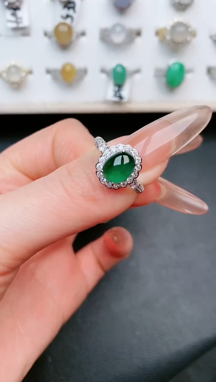 【闪购商品】翡翠戒指银S925镶嵌.....
