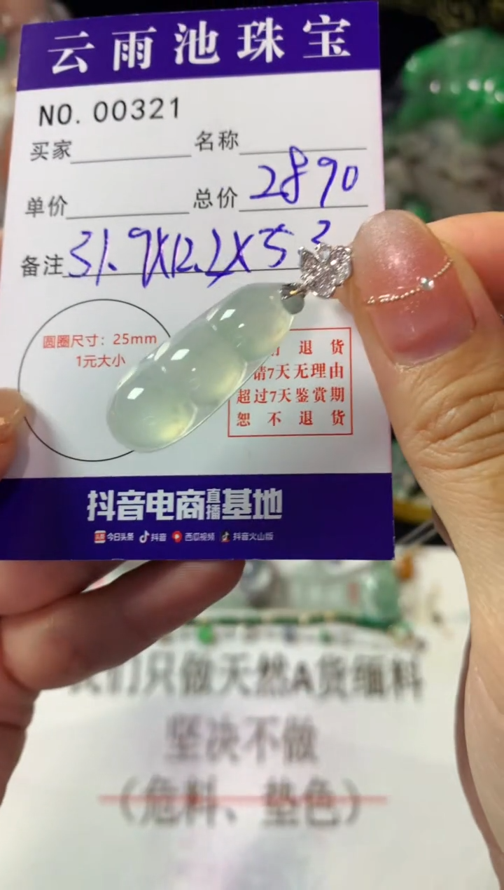 颈饰18K金镶嵌翡翠翡翠