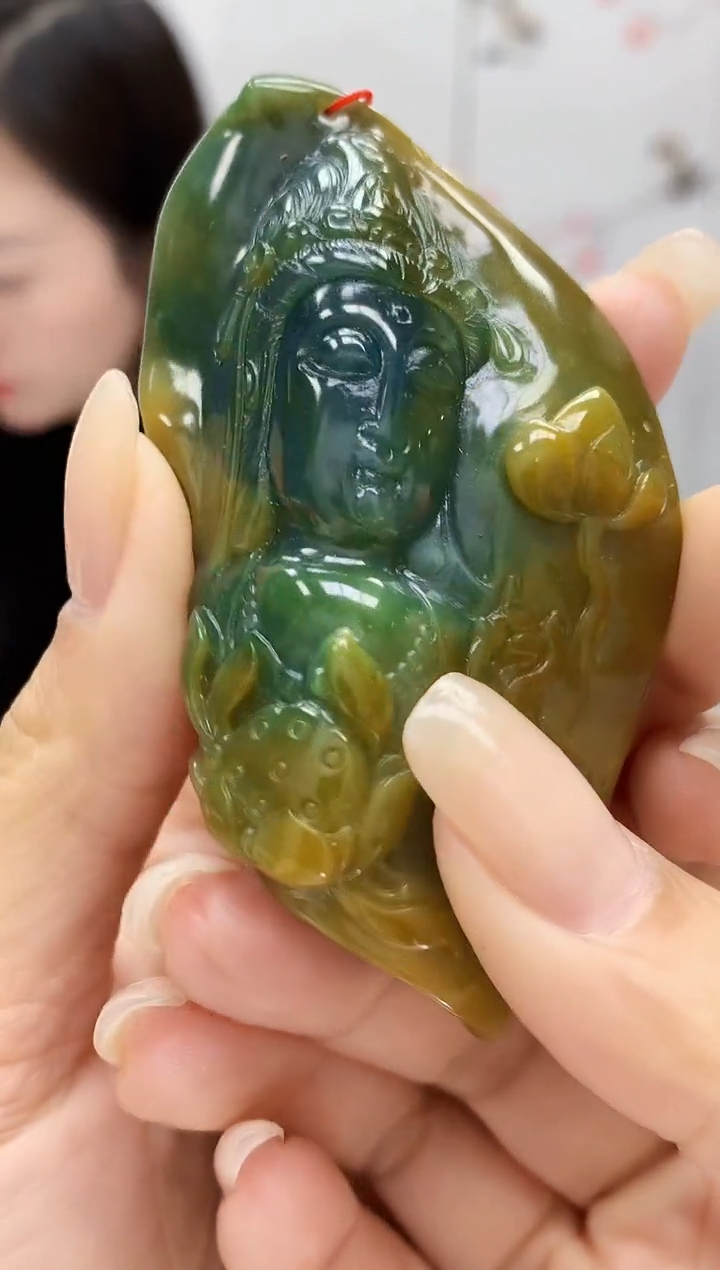 【闪购商品】定制翡翠未镶嵌4852lr-毛货挂件22