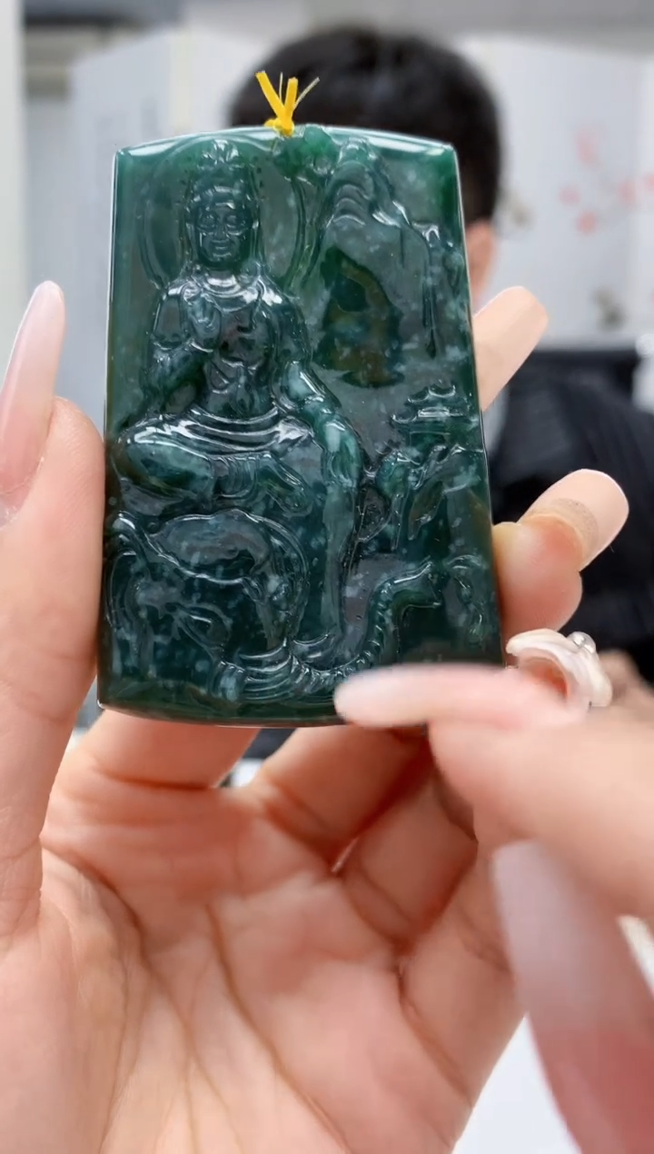 【闪购商品】定制翡翠未镶嵌5153lr-毛货挂件192