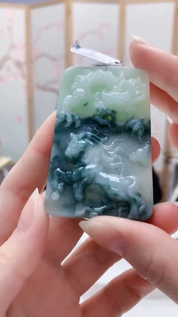 未镶嵌定制翡翠5160ry-毛货挂件87