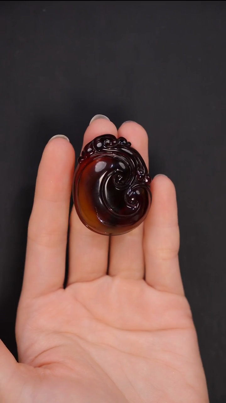 裸石琥珀未镶嵌十****者红蓝珀A3404