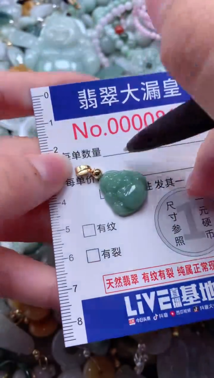 翡翠未镶嵌吊坠(不含链)819