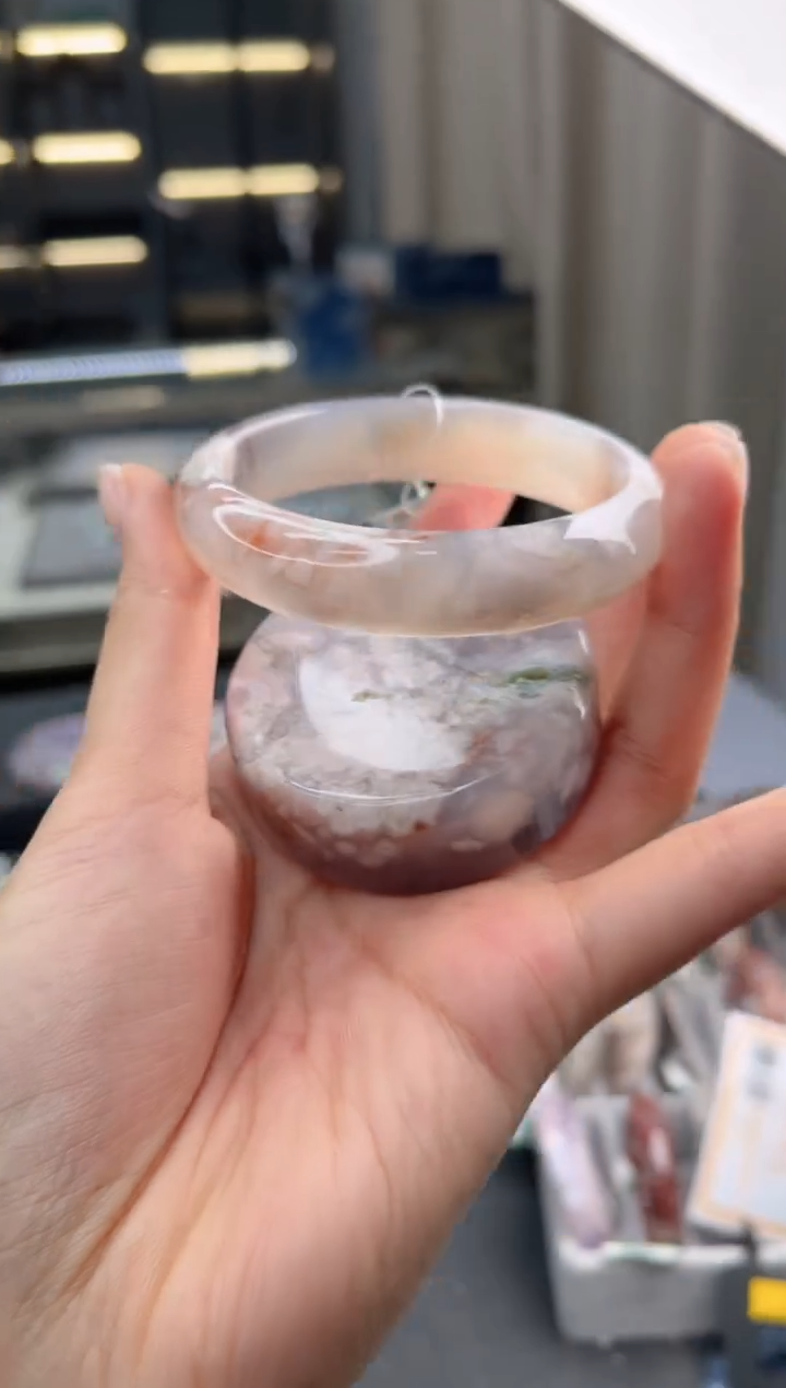 石英质玉手镯未镶嵌58圈口（赠送镯心）3931216