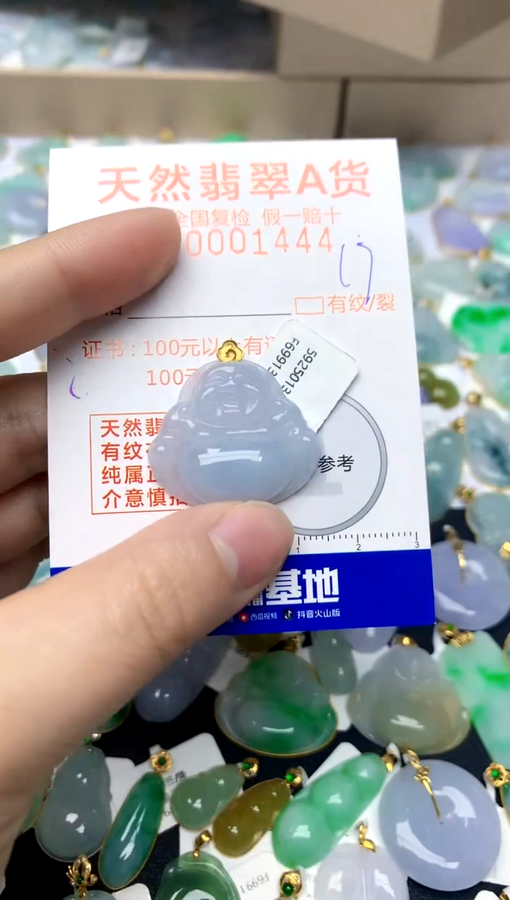 【闪购商品】翡翠颈饰18K金镶嵌17天然A货翡翠