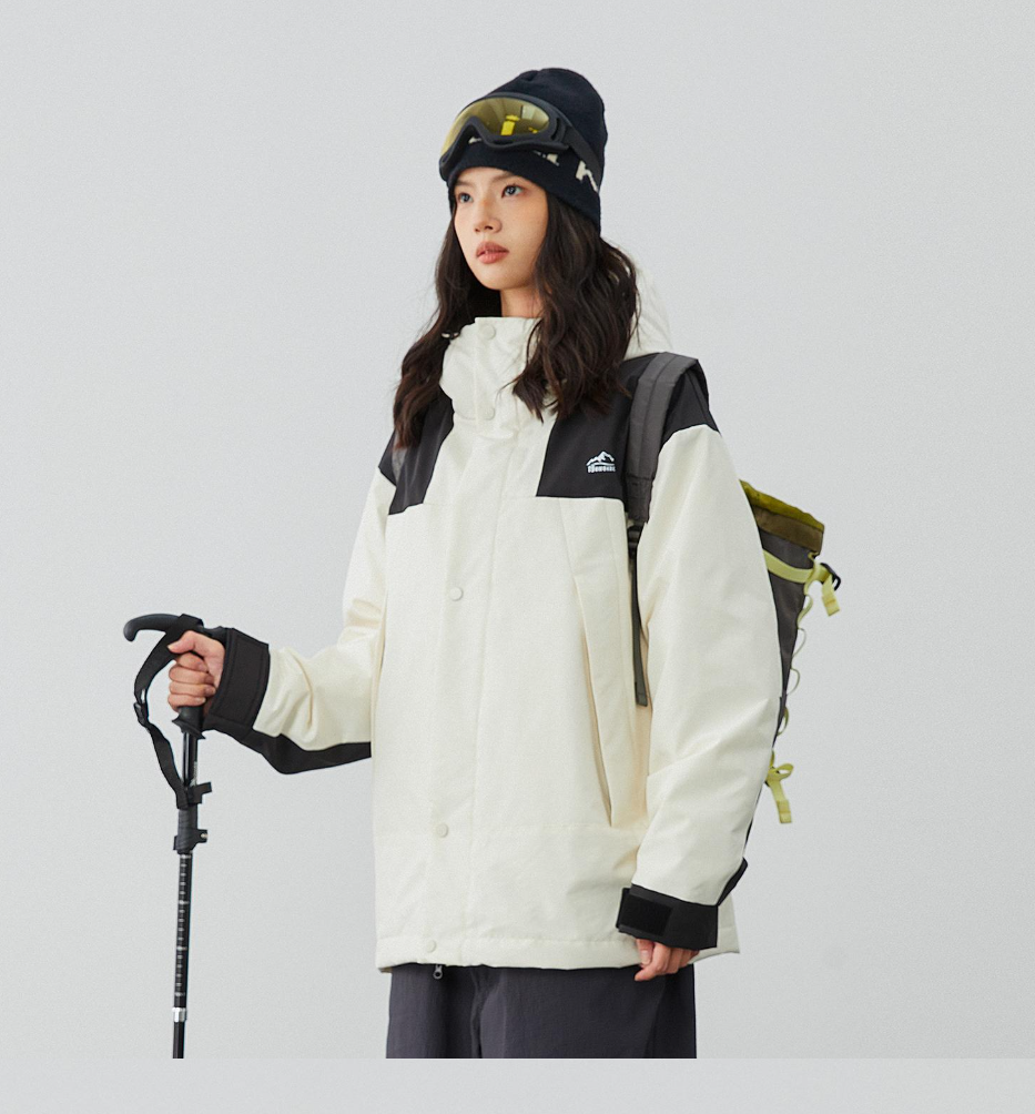 【蛋蛋专属】OWOX户外运动90白鸭绒撞色拼接防寒羽绒服