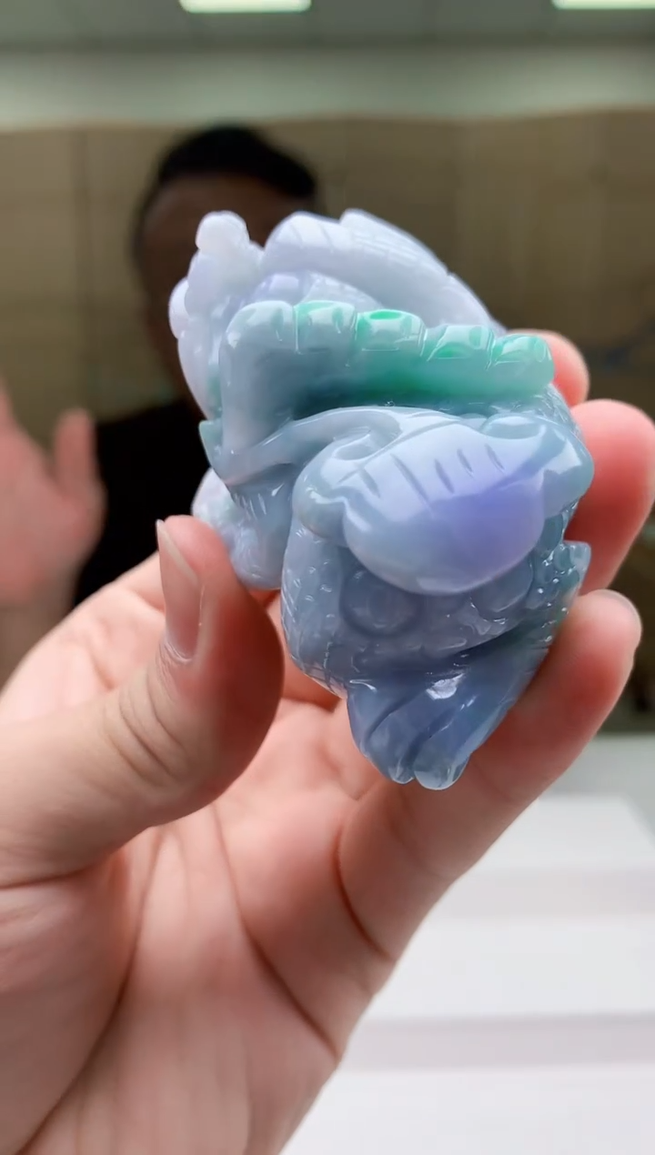 【闪购商品】定制翡翠未镶嵌4969bb-毛货挂件46