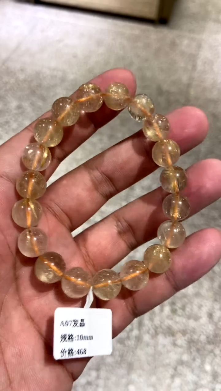 【闪购商品】水晶012-未镶嵌金发10mm+