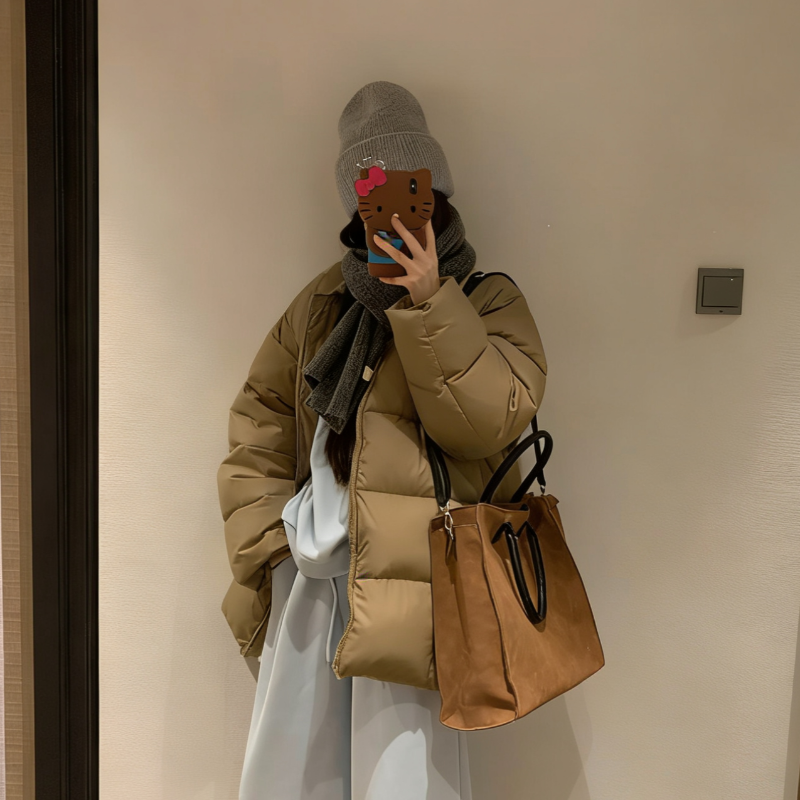 【503】2025韩版秋冬休闲文艺北欧棉服女潮流加厚新款外套潮