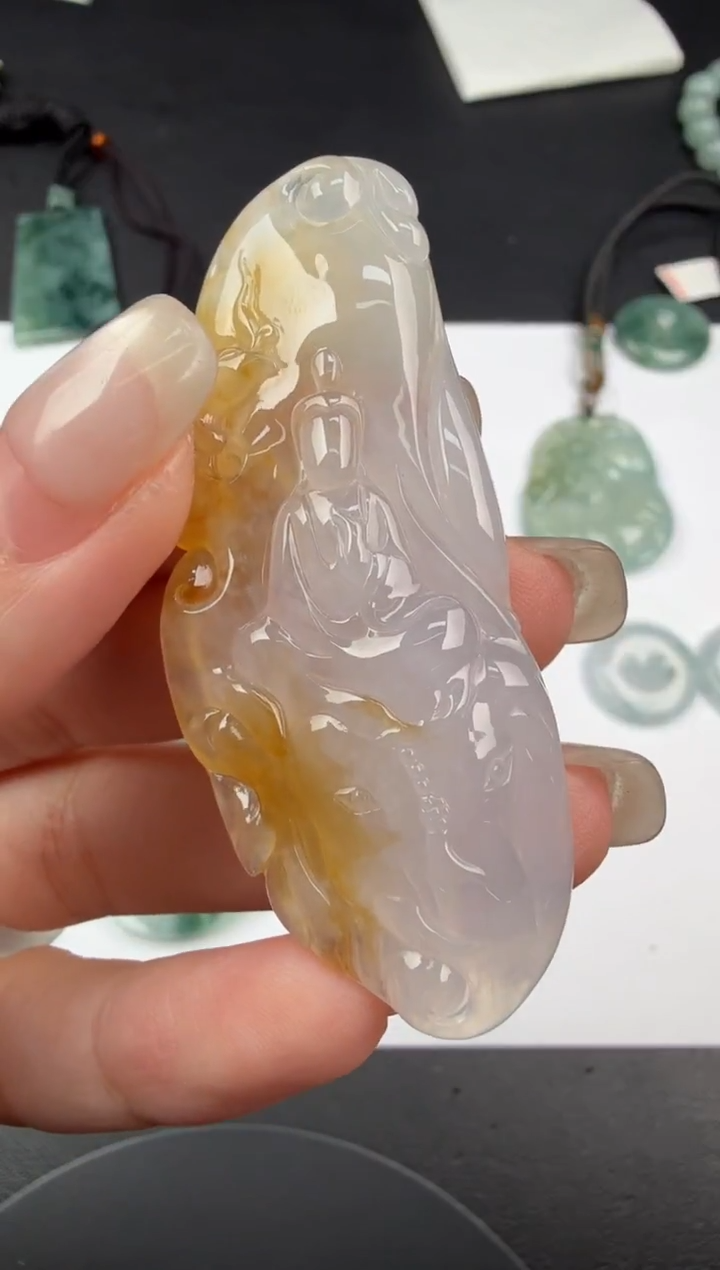 吊坠(不含链)未镶嵌翡翠翡翠饰品-206