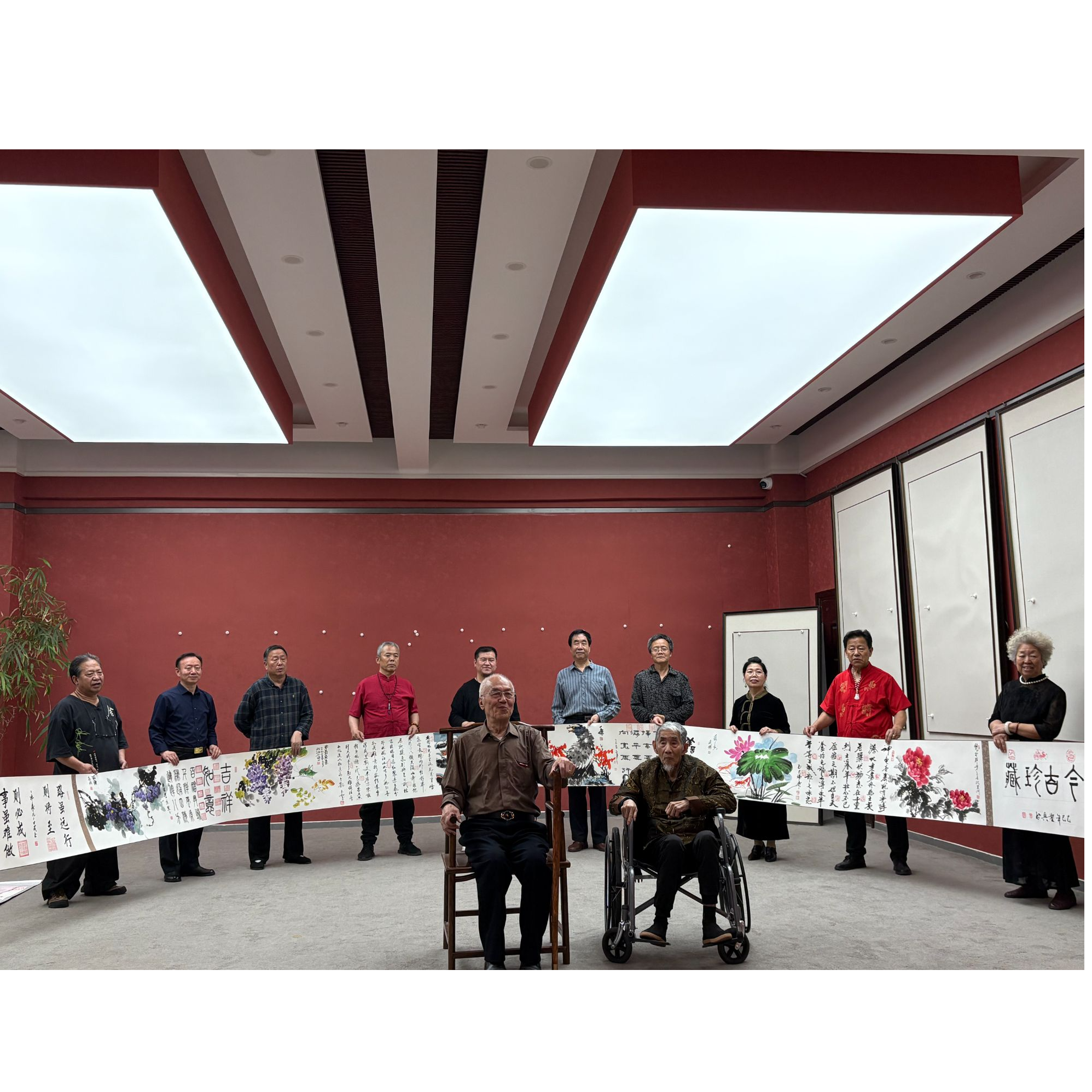 唐奈书法12位老师共创10米长卷装裱书法国画手绘手写字画书画直播