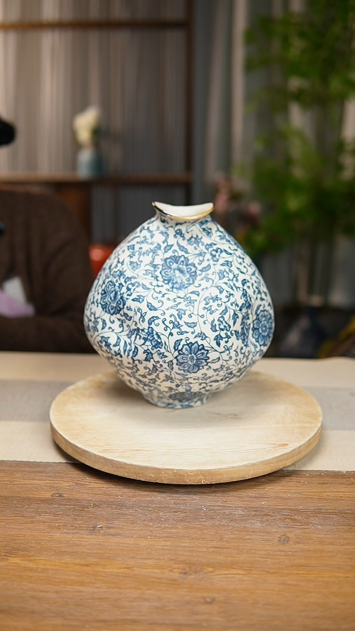 【闪购商品】陶瓷  花器青花瓷缠枝莲大肚