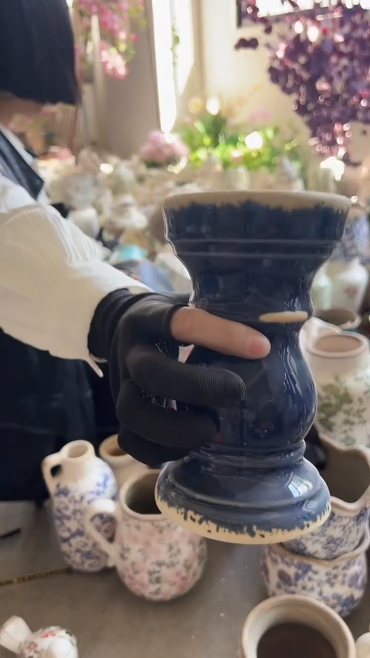 【闪购商品】陶瓷烛台高17.5cm