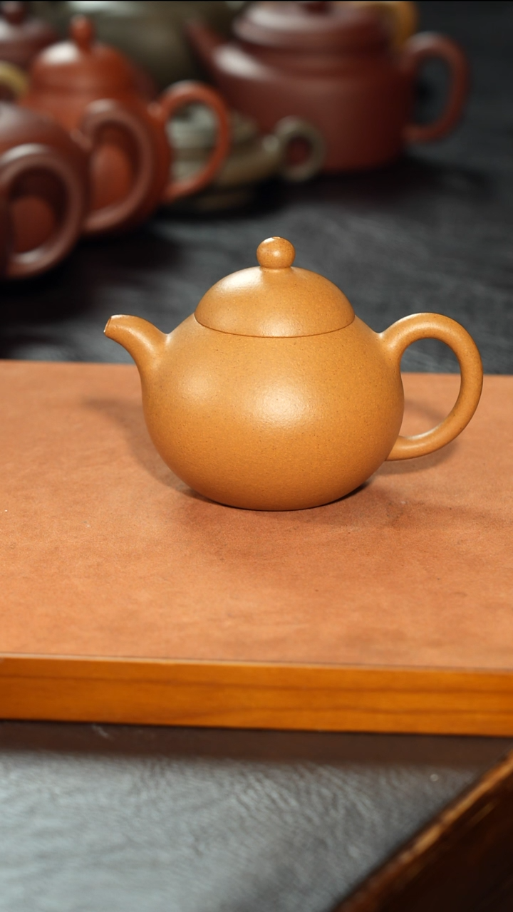 茶壶紫砂半手工 黄金段 梨形 现货