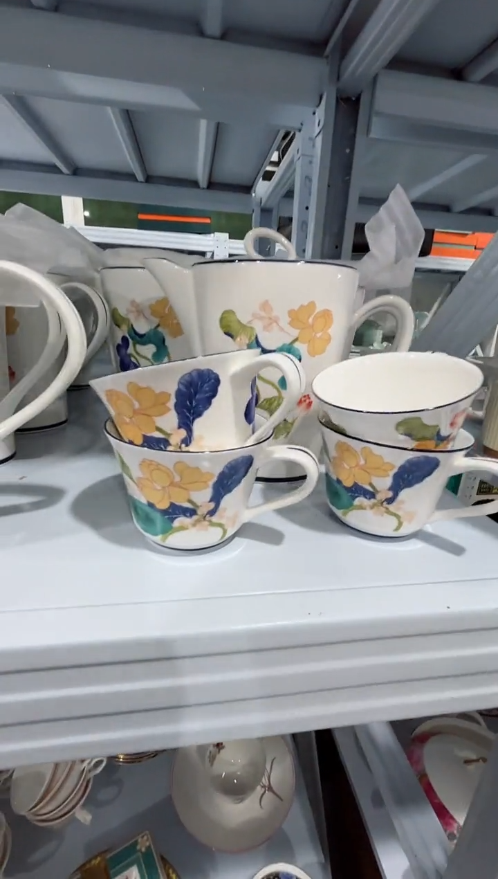 瓷片日用陶瓷（简装）一壶4杯