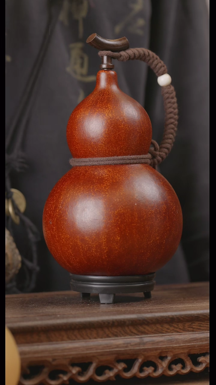 【闪购商品】83号精品天然大漆工艺防渗内胆酒葫芦~