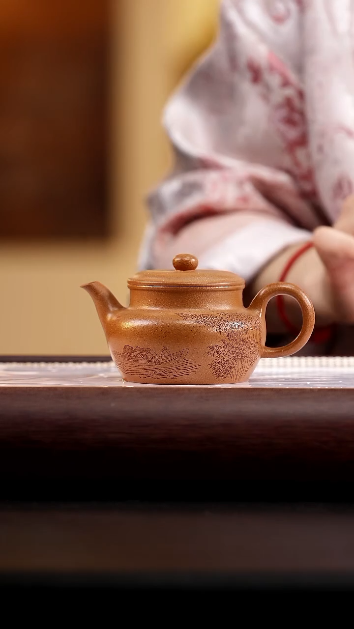 茶壶紫砂老档口黄金段高仿古200cc