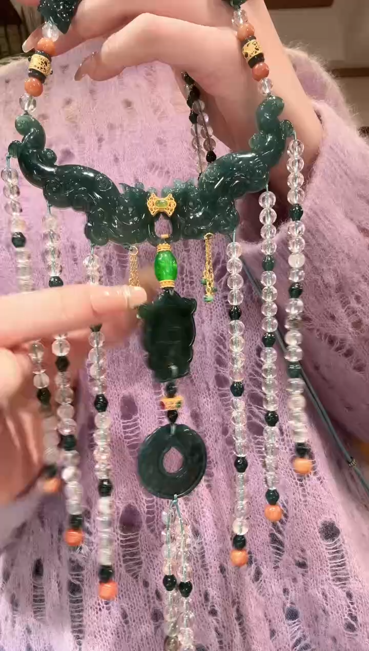 【闪购商品】翡翠颈饰未镶嵌国风