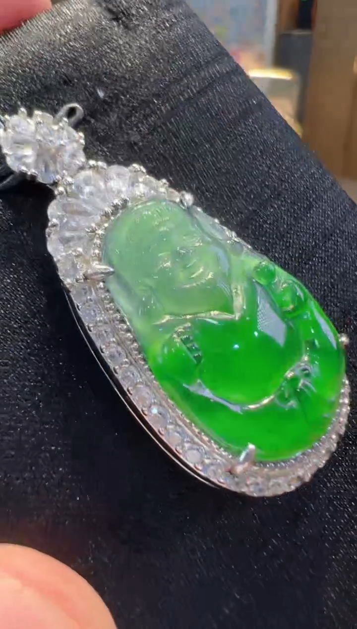 【闪购商品】翡翠吊坠(不含链)银S925镶嵌            