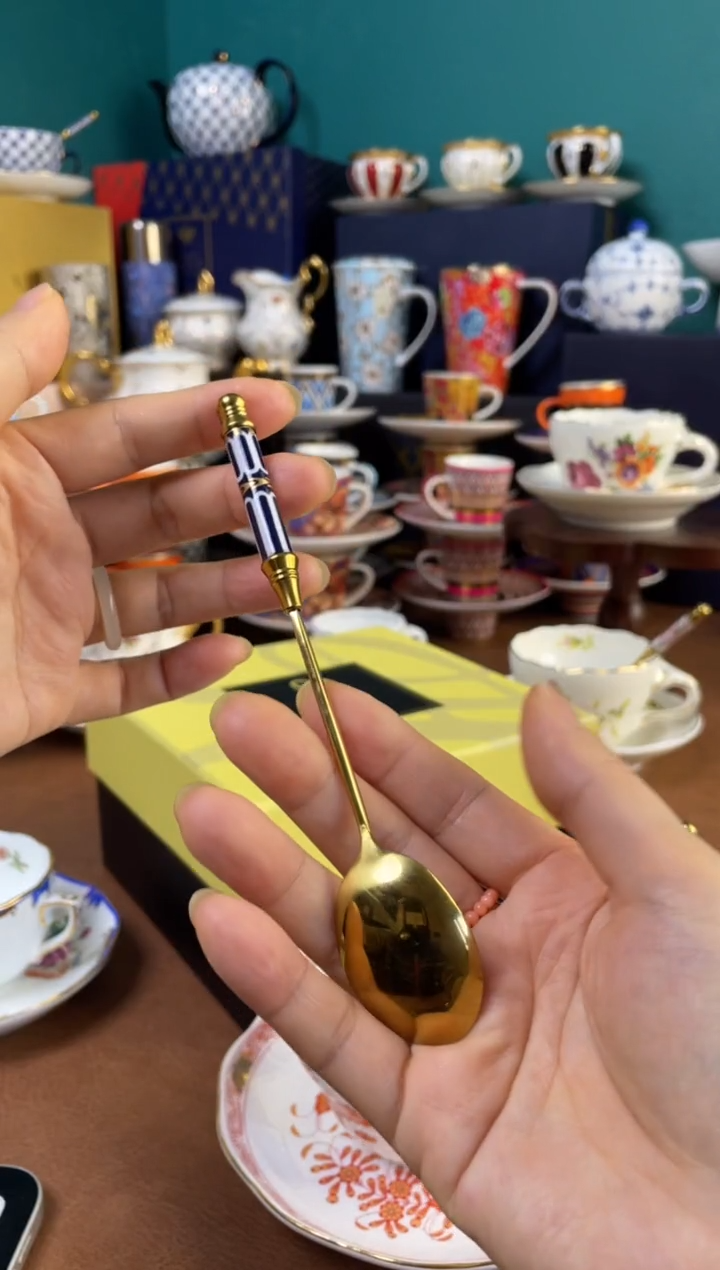 高端礼品（DXT家）咖啡勺子蓝色英伦勺子-ZZ