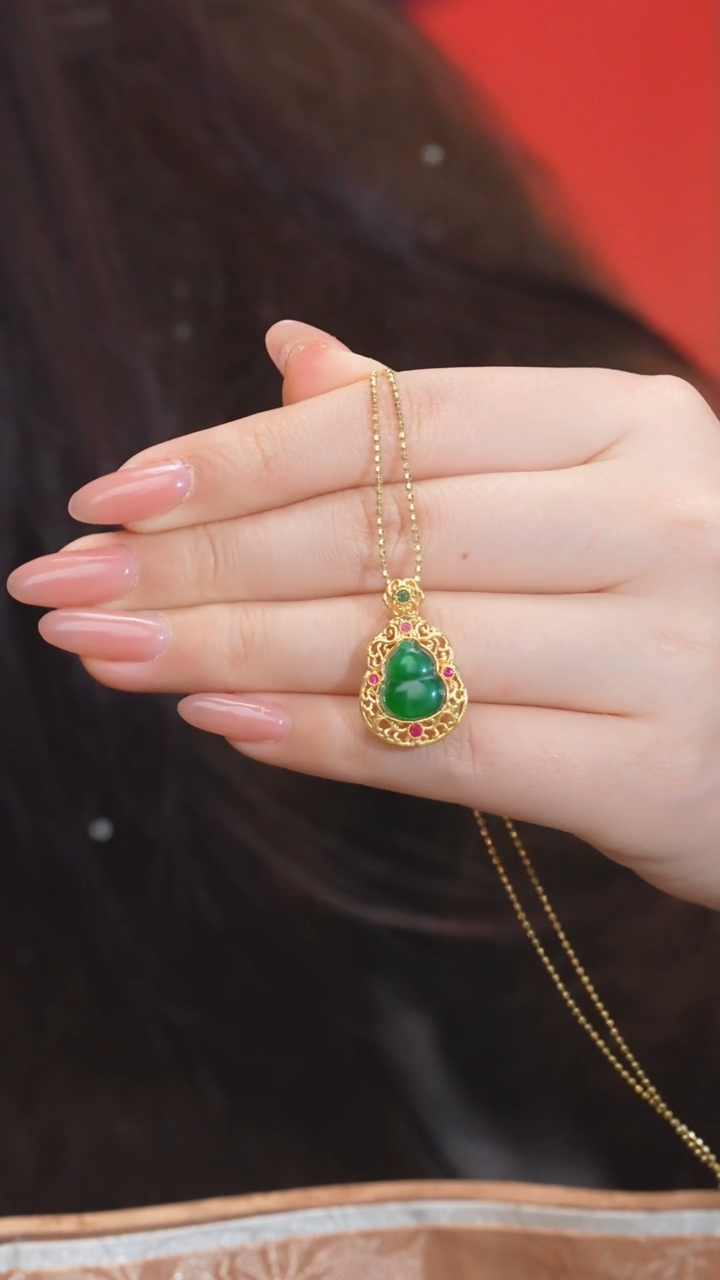 【闪购商品】翡翠吊坠(不含链)18K金镶嵌多样性发@@E0894