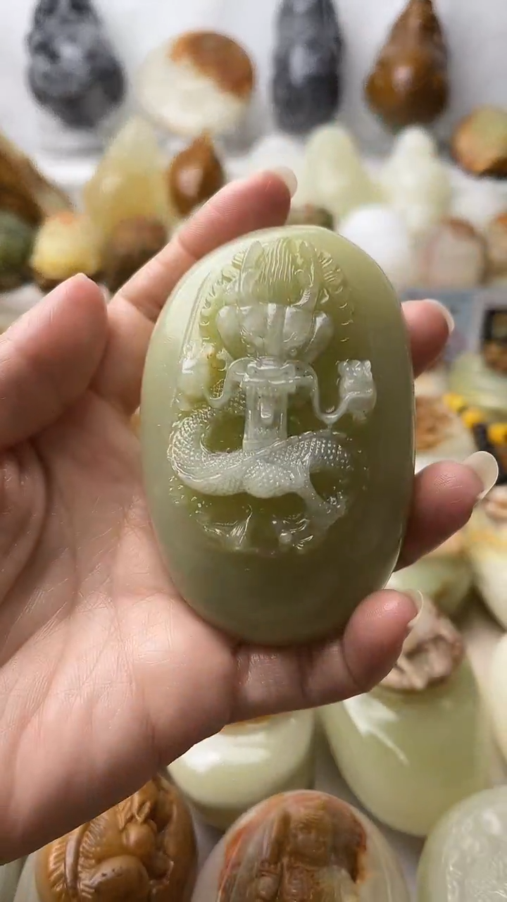 石材古青石棉纹正常不退换九五龙