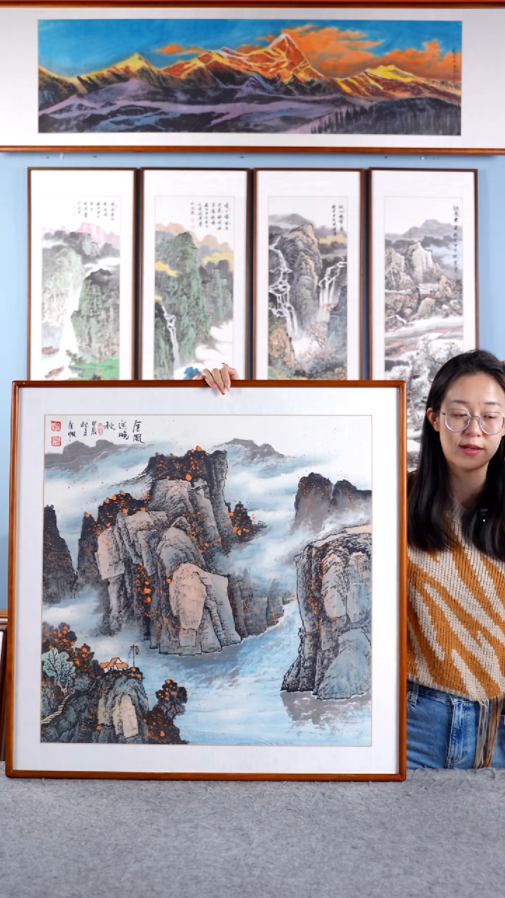 【闪购商品】国画金帆《金风送晚秋》含框83*83