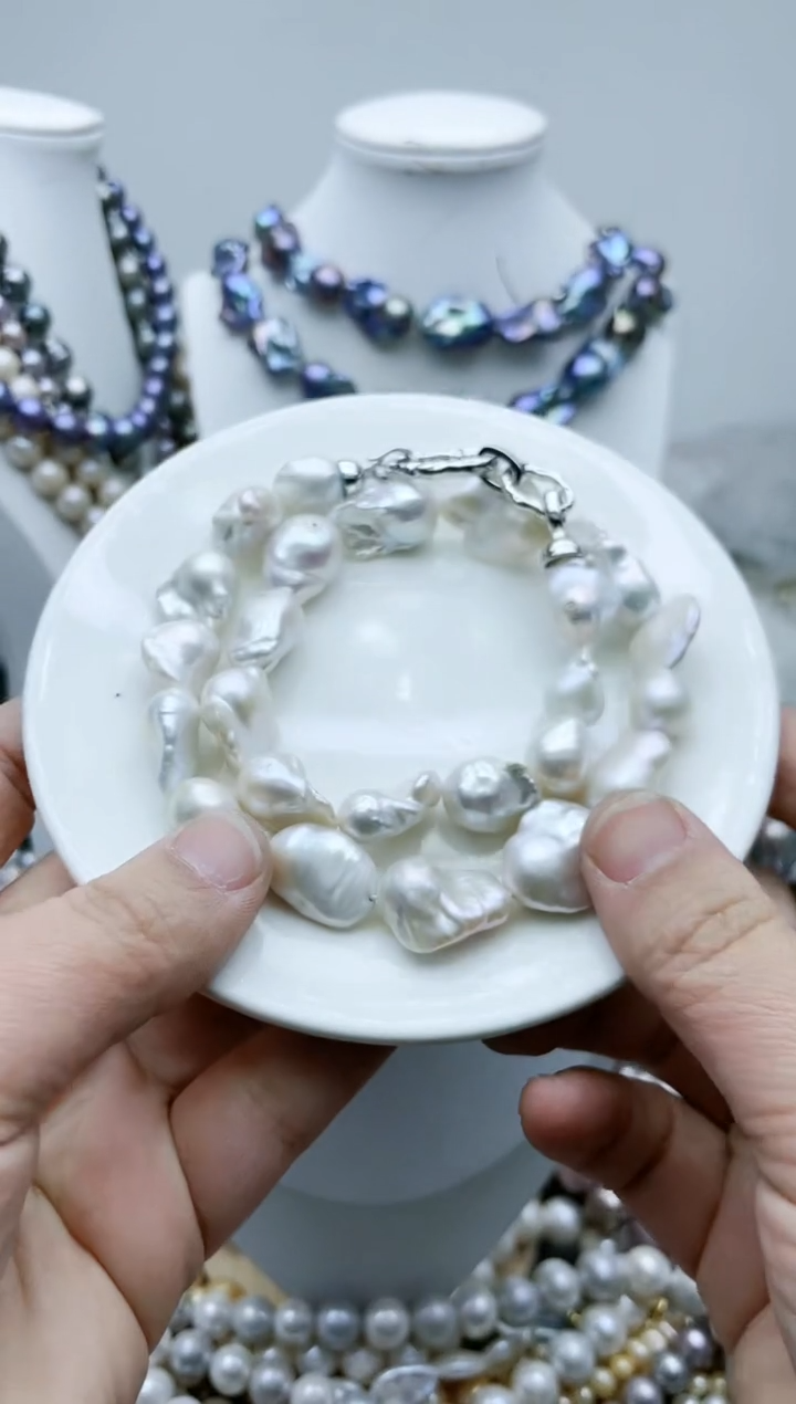 【闪购商品】淡水珍珠颈饰钛钢1