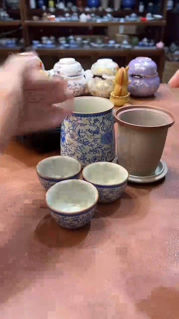 真的很便宜会开片的旅行茶具