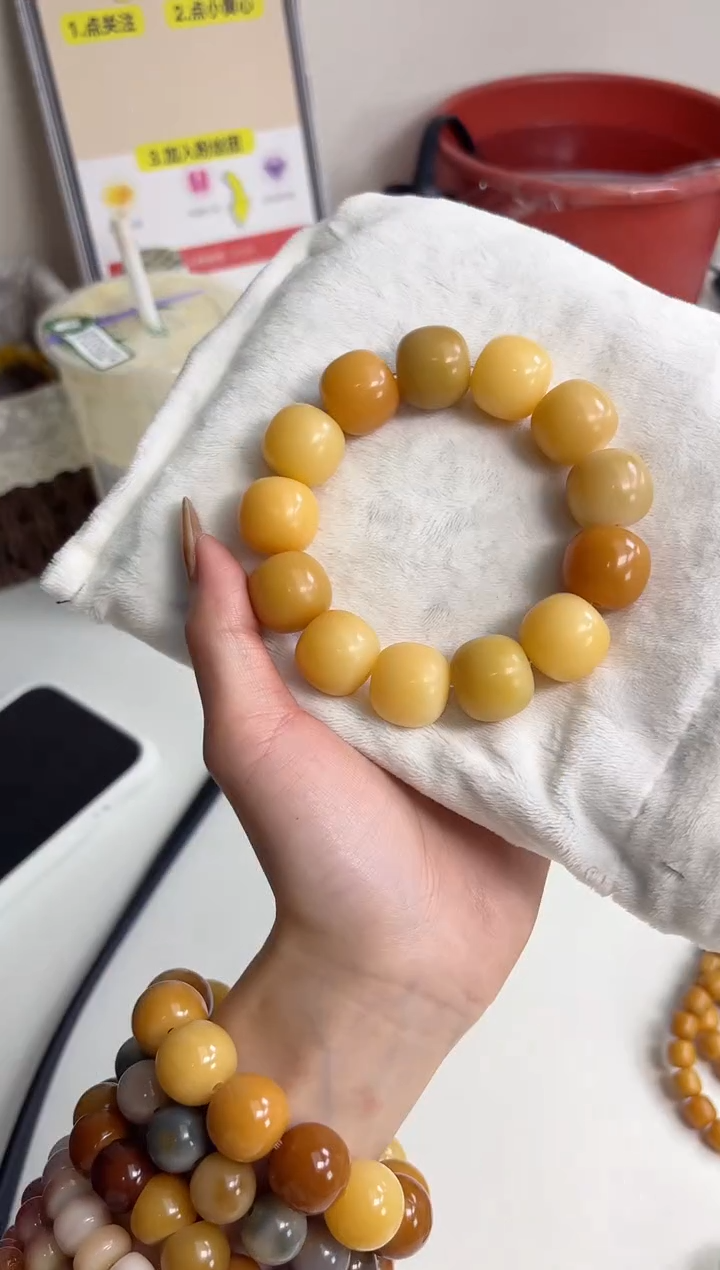 手串菩提根/象牙果i33黄油芝士干磨桶珠17*19mm手串