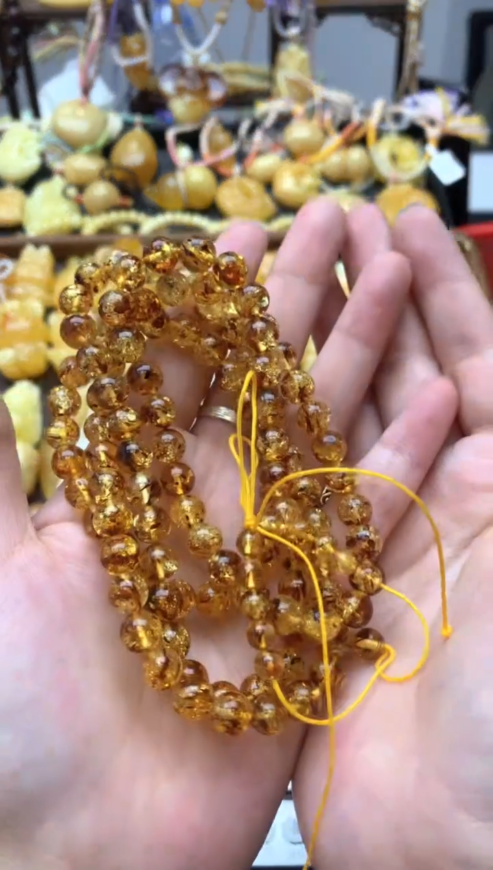 未镶嵌琥珀珠宝奇石137琥珀蜜蜡花粉有纹小坑介意勿拍
