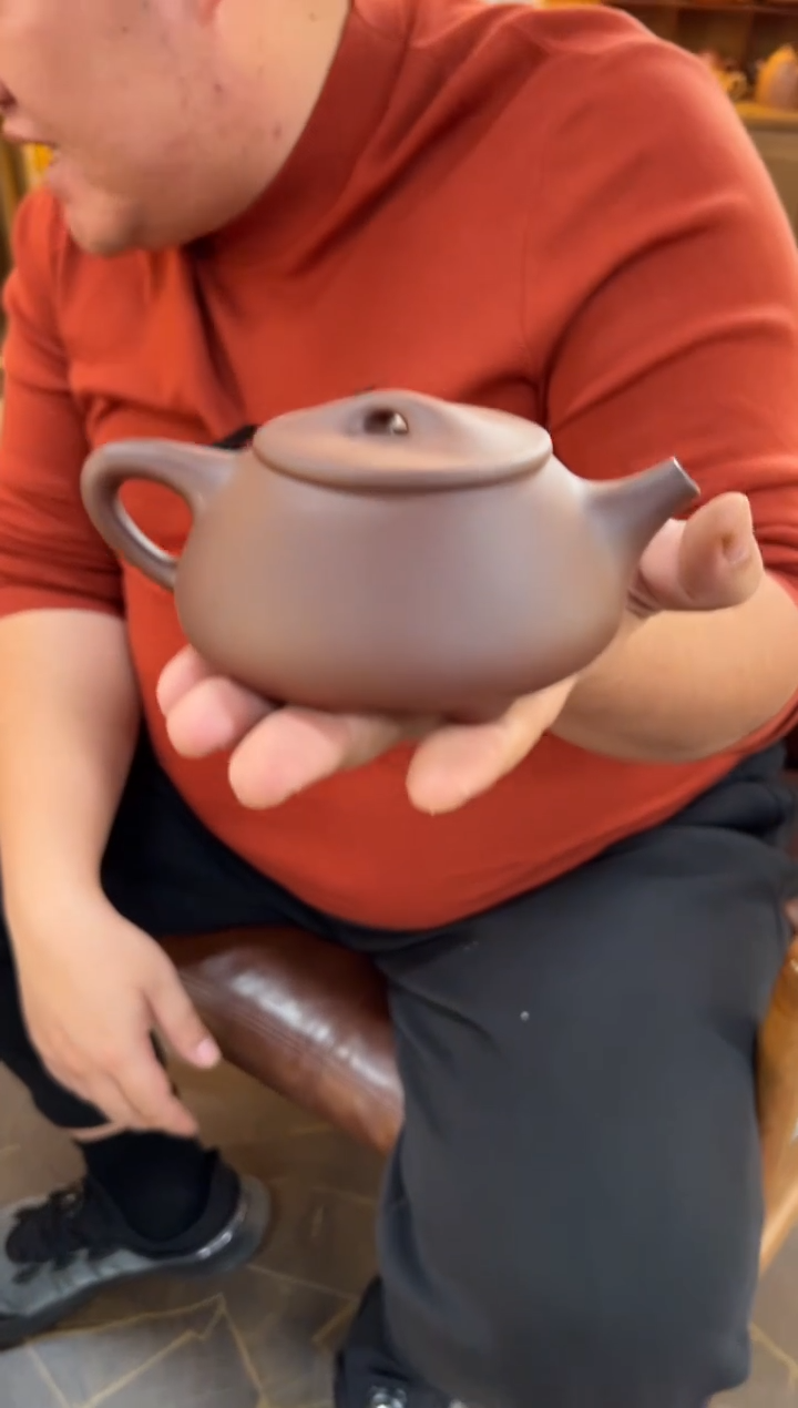 【闪购商品】紫砂茶壶【头哥手工壶】景舟石瓢光素底槽清